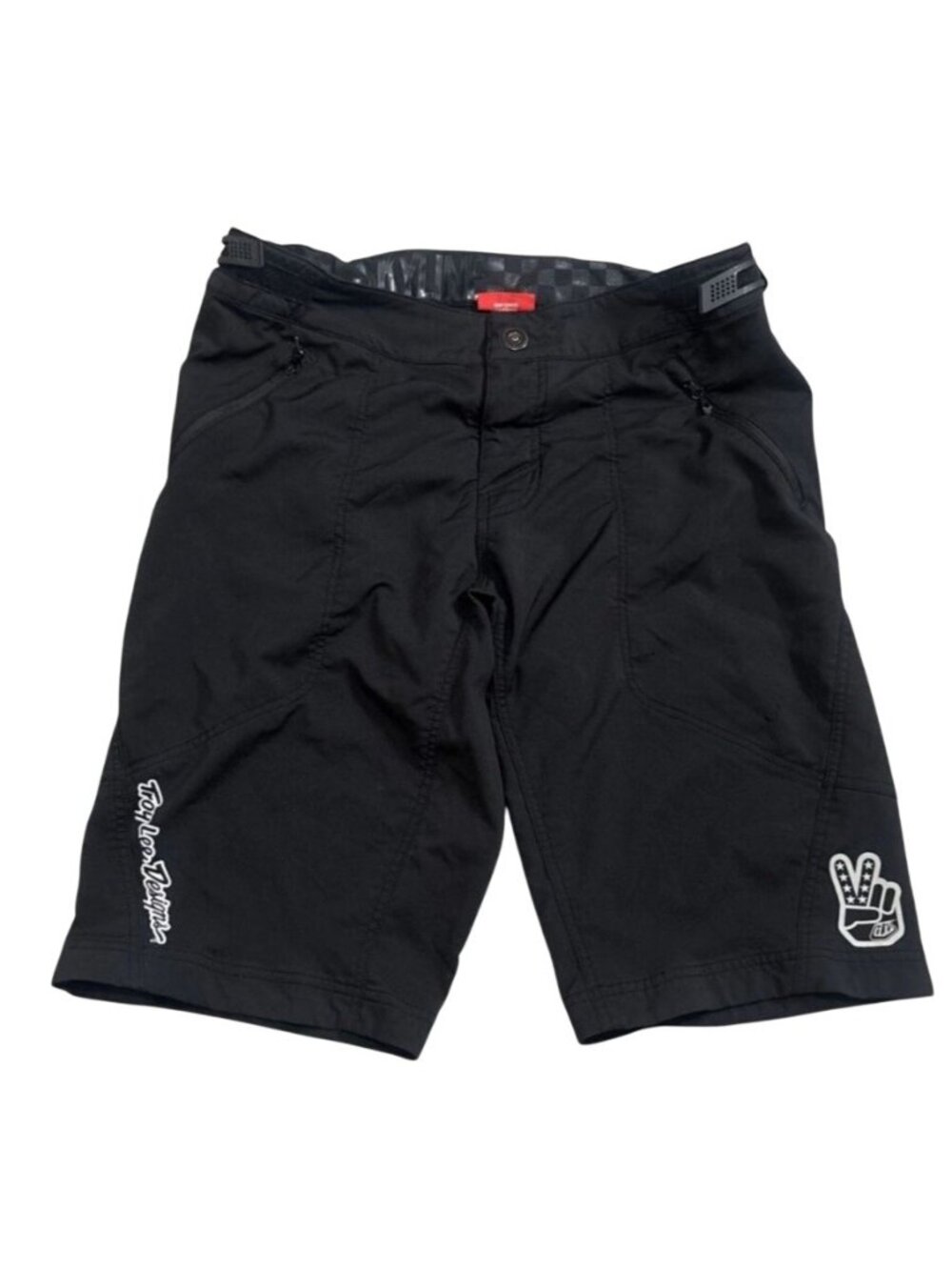 Troy Lee Designs Mens 34 Skyline Bike Shorts Black Zip Pckts Adj Waist Sporty